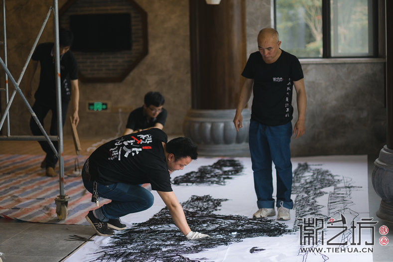 徽藝坊鳩茲古鎮(zhèn)綠心谷酒店鐵畫定制案例 (4)